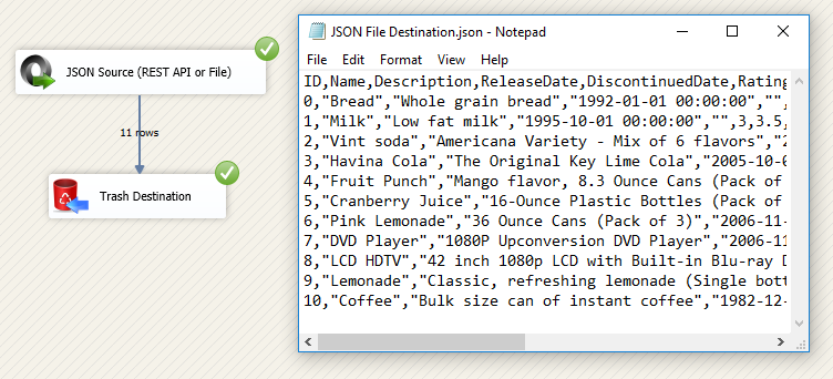 How to read-extract JSON records from file in SSIS