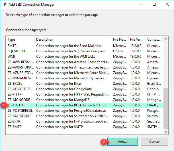 SSIS OAuth Connection