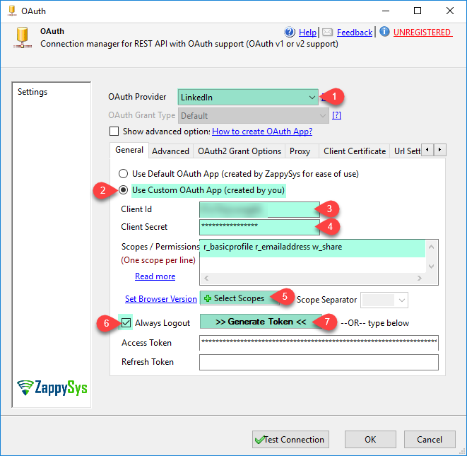 SSIS OAuth Connection - Configure