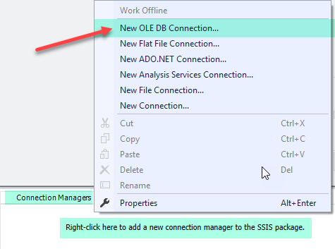 SSIS Export to Excel File Task - Connection