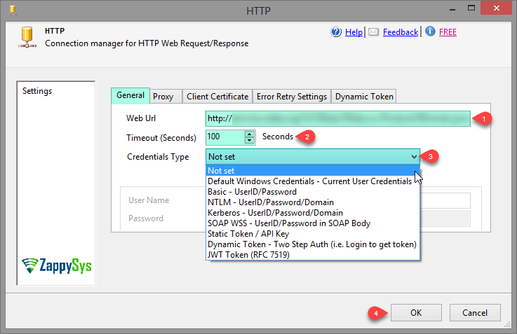 SSIS HTTP- Create Connection