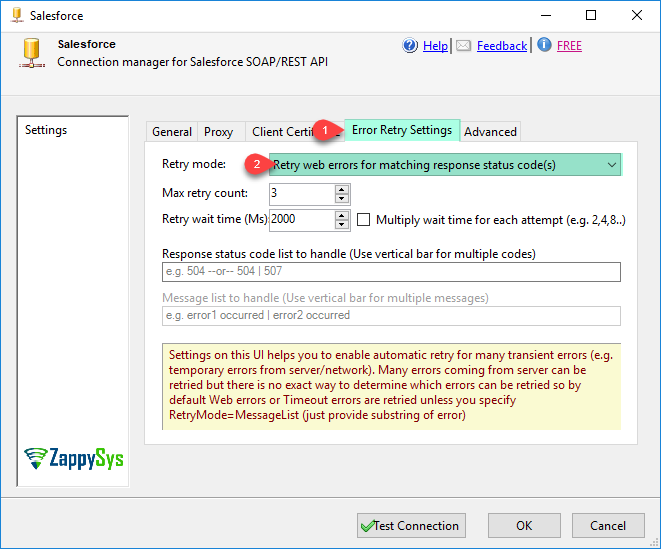 SSIS Salesforce Connection Manager - Error Setting