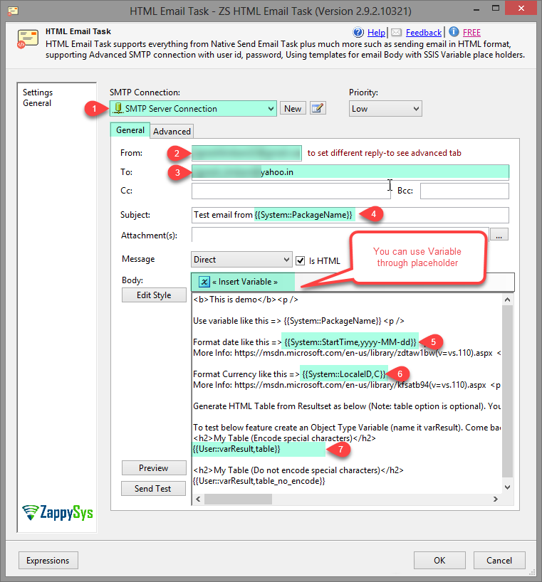 SSIS Send HTML Email Task - ssis sending results as body of email