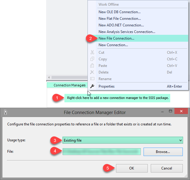 SSIS New File Connection
