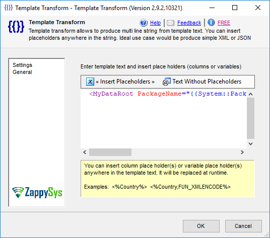 SSIS SSIS Template Transform
