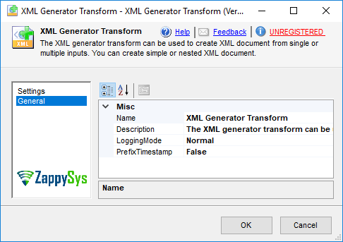 SSIS XML Generator - Setting UI