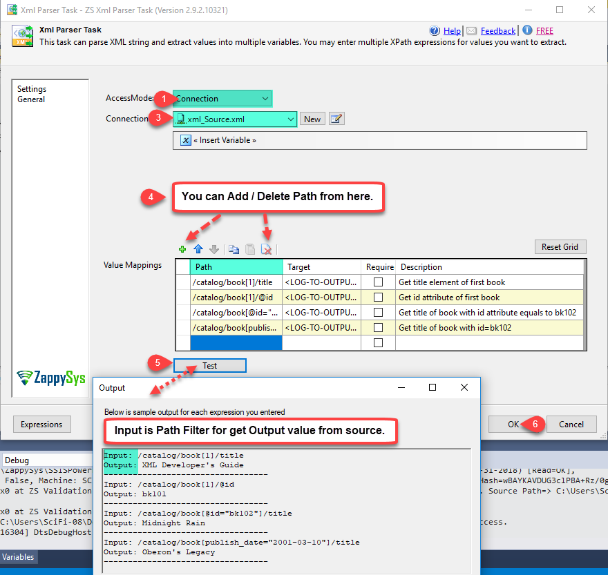 SSIS XML Parser Task - Extract data from XML using XPath expression